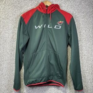Minnesota Wild Hoodie Mens Small Green NHL Hockey G-III‎ Full Zip Jacket
